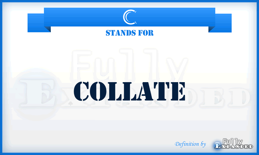 C - Collate