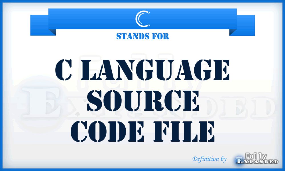C - C language source code file