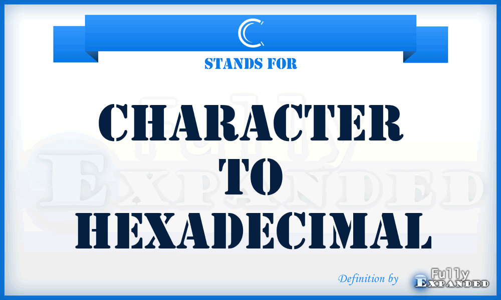 C - character to hexadecimal