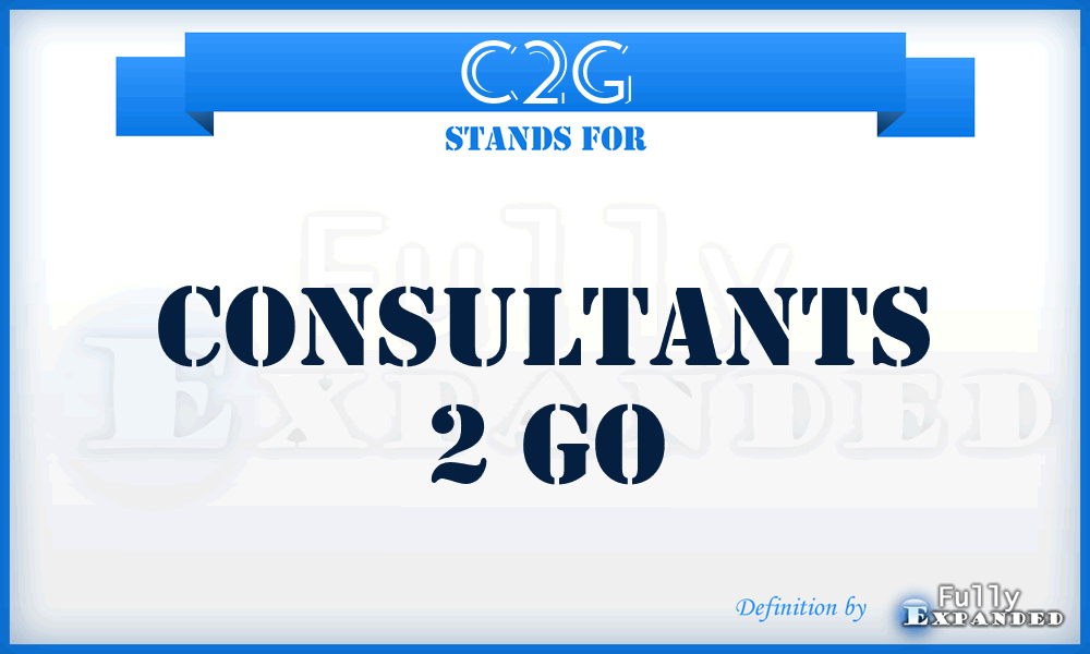 C2G - Consultants 2 Go