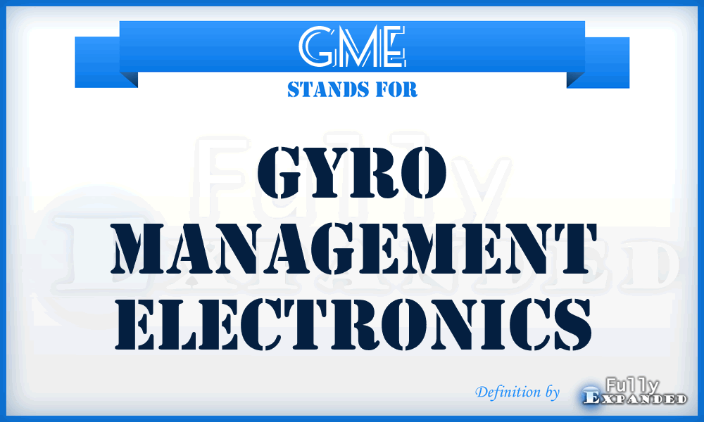 GME - Gyro Management Electronics