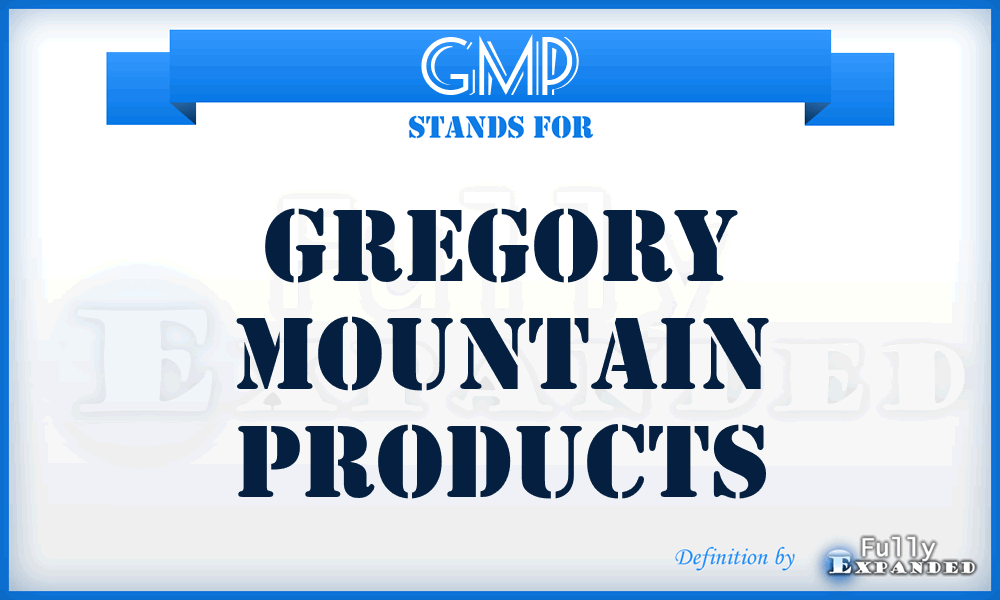 GMP - Gregory Mountain Products