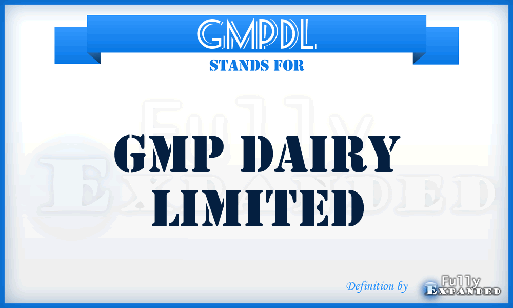 GMPDL - GMP Dairy Limited