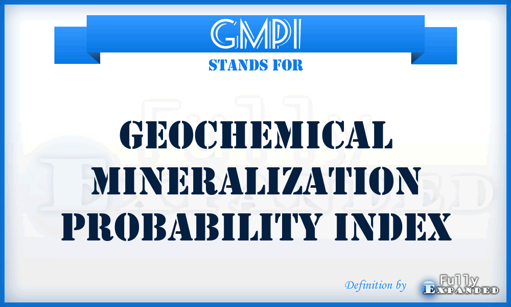GMPI - Geochemical mineralization probability index