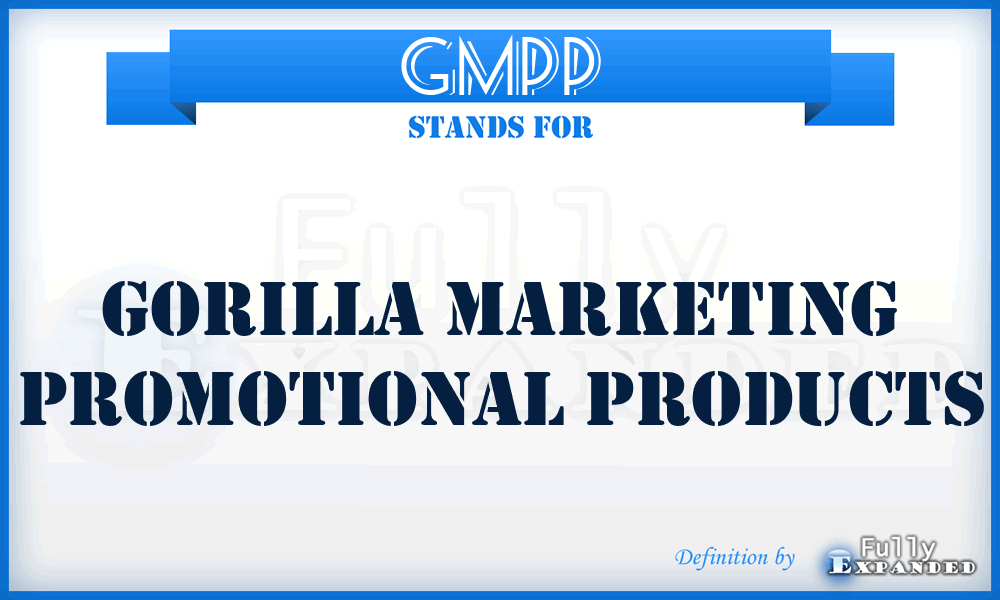 GMPP - Gorilla Marketing Promotional Products