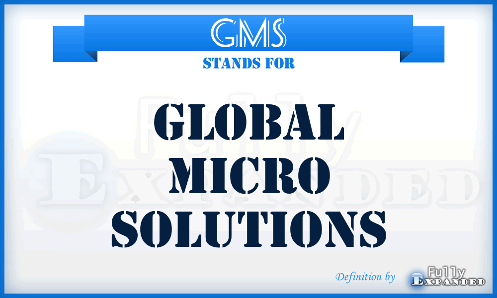 GMS - Global Micro Solutions