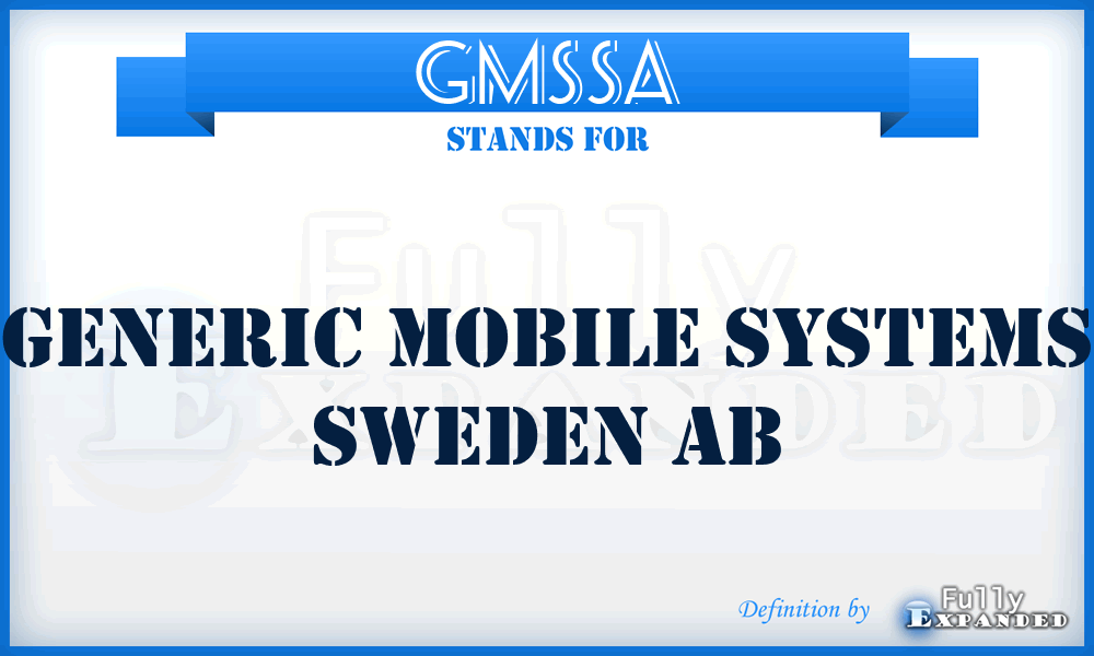 GMSSA - Generic Mobile Systems Sweden Ab