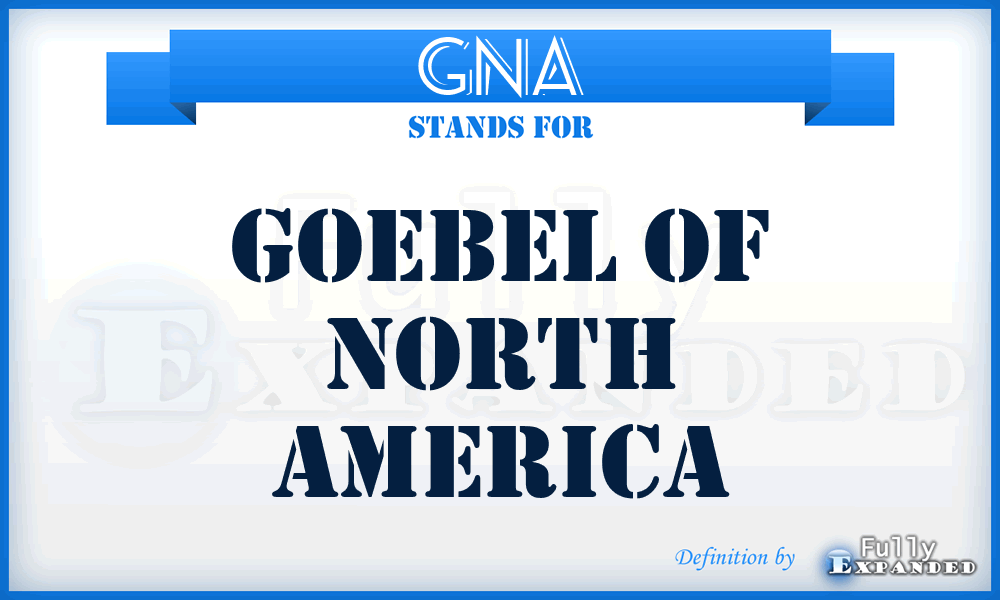 GNA - Goebel of North America