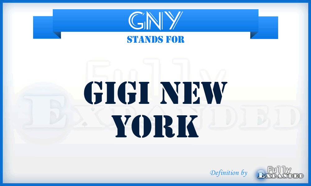 GNY - Gigi New York