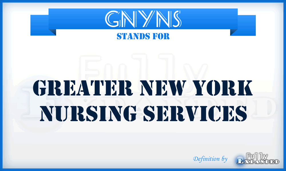 GNYNS - Greater New York Nursing Services