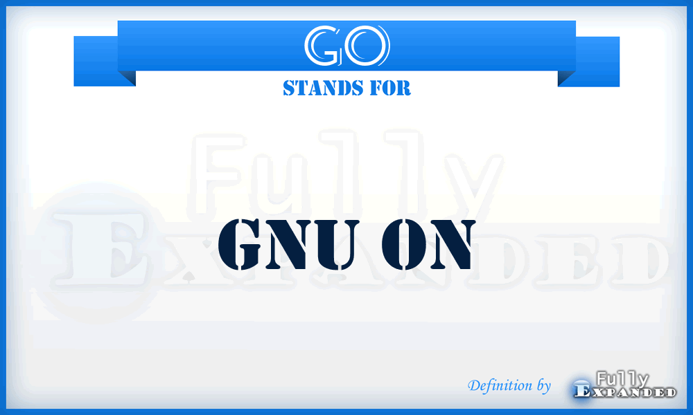 GO - Gnu On