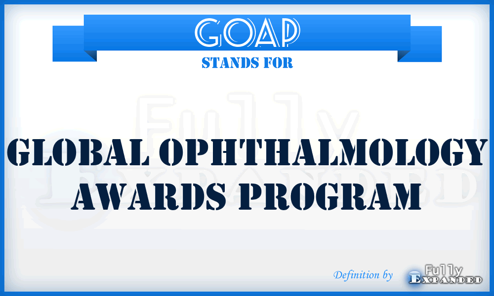 GOAP - Global Ophthalmology Awards Program