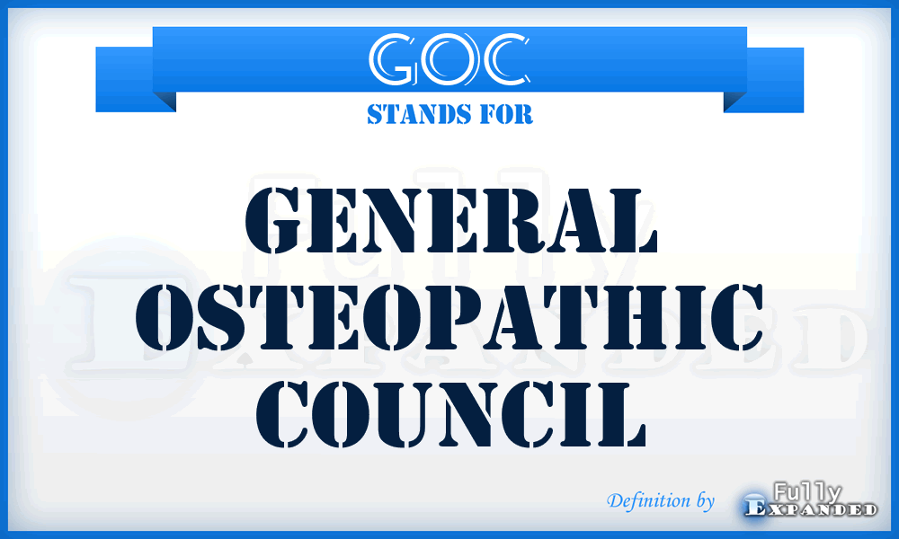 GOC - General Osteopathic Council