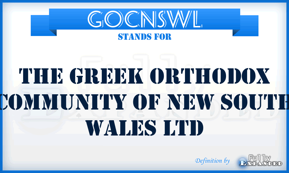 GOCNSWL - The Greek Orthodox Community of New South Wales Ltd
