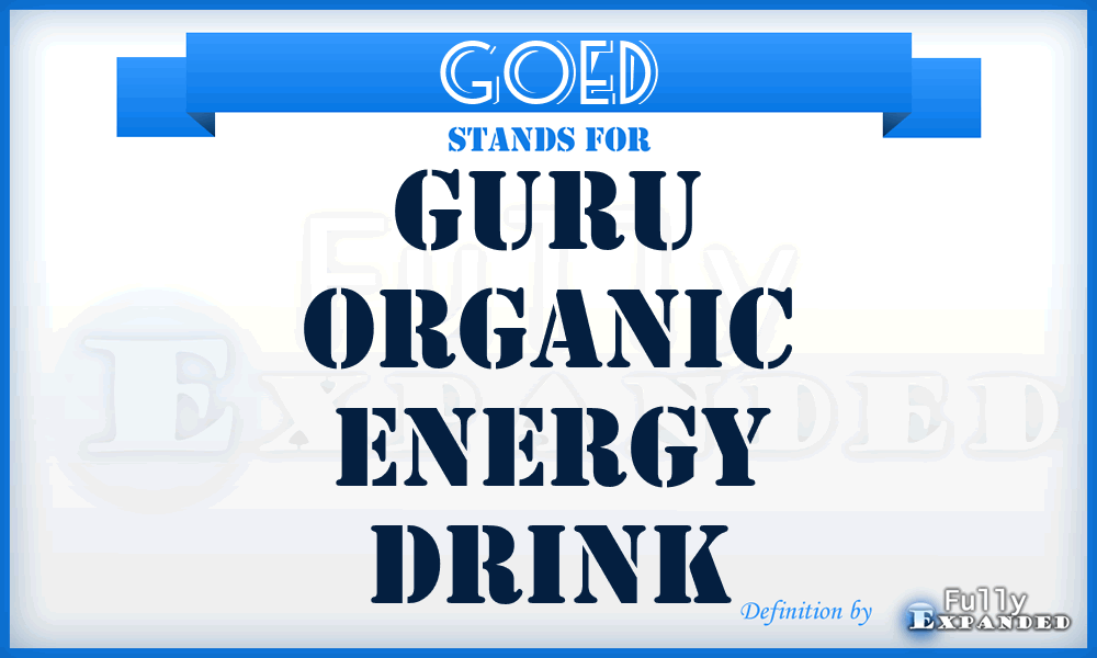 GOED - Guru Organic Energy Drink