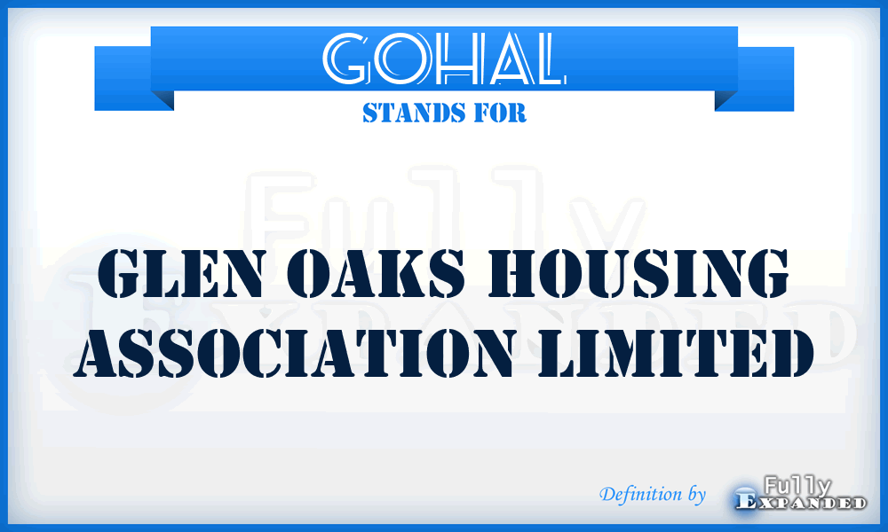 GOHAL - Glen Oaks Housing Association Limited