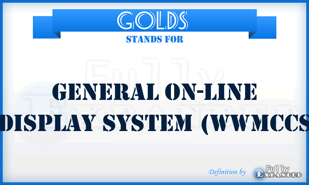 GOLDS  - general on-line display system (WWMCCS
