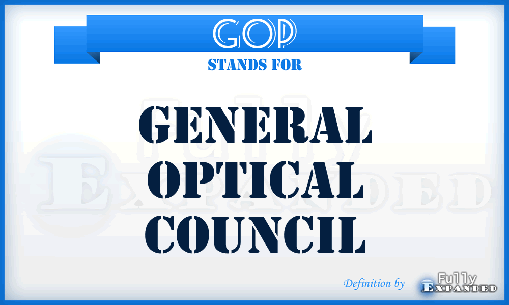 GOP - General Optical Council