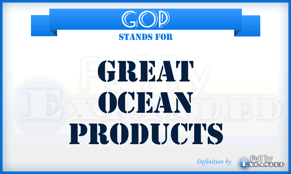 GOP - Great Ocean Products