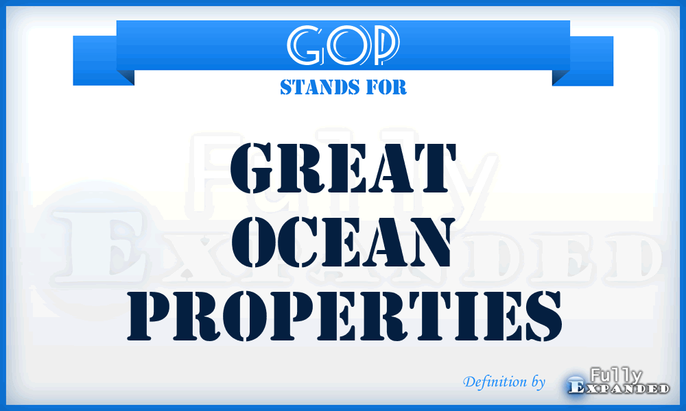 GOP - Great Ocean Properties