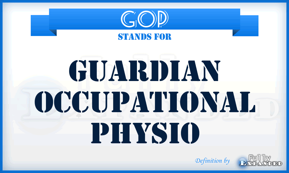 GOP - Guardian Occupational Physio