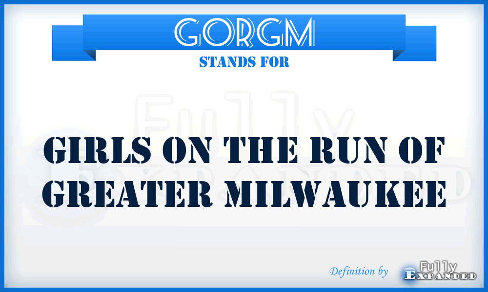 GORGM - Girls On the Run of Greater Milwaukee