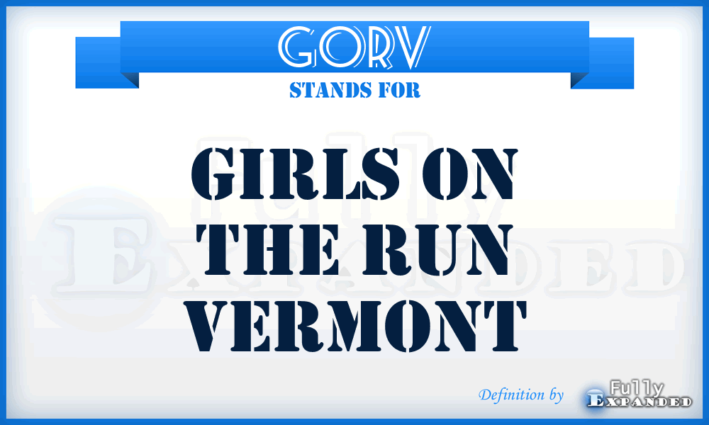 GORV - Girls On the Run Vermont