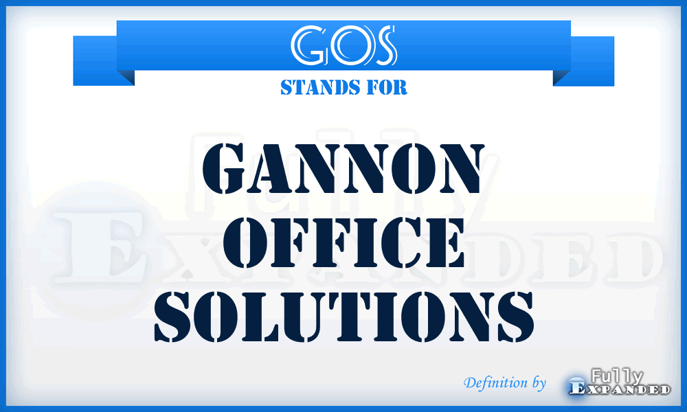 GOS - Gannon Office Solutions
