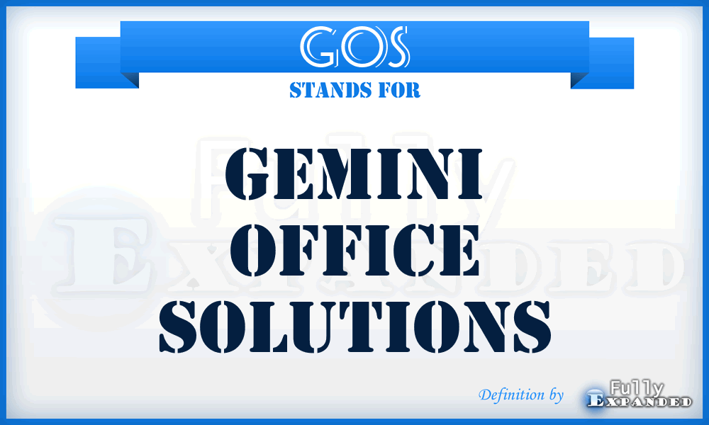 GOS - Gemini Office Solutions