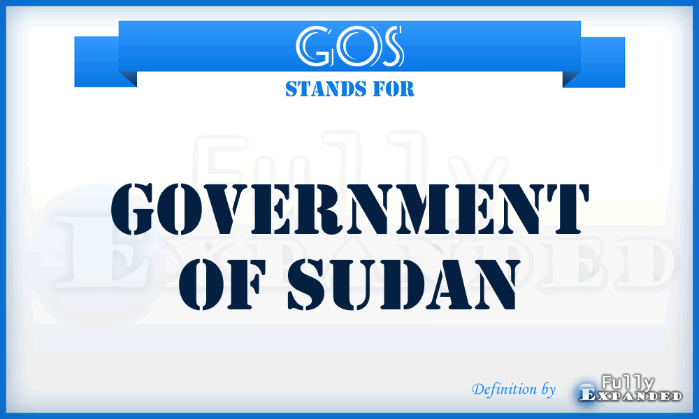 GOS - Government of Sudan