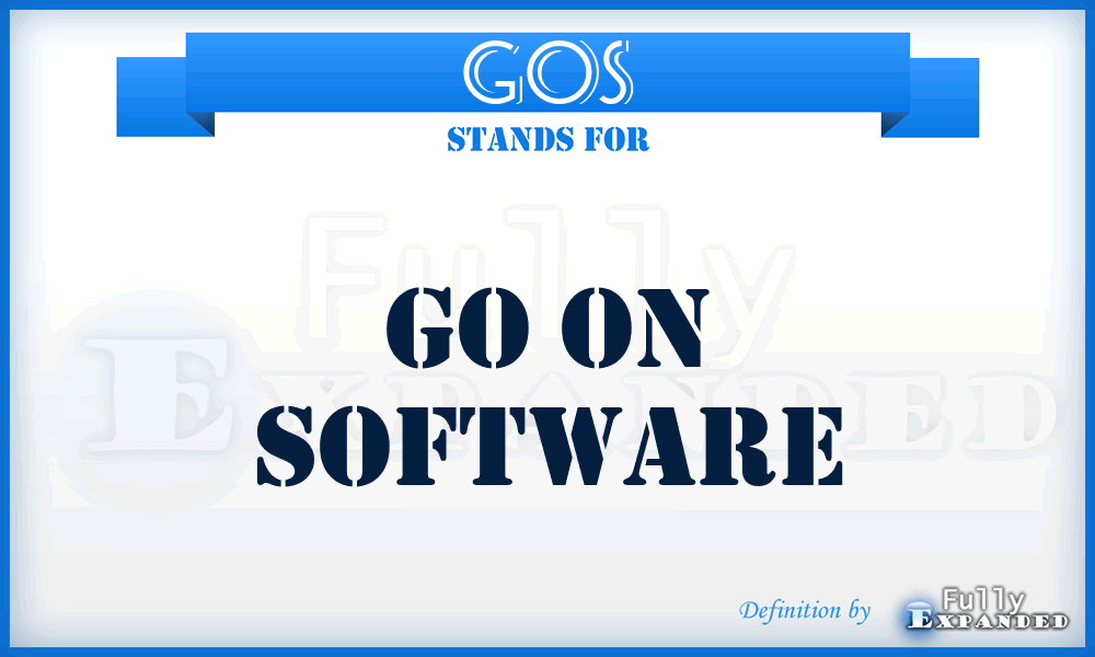 GOS - Go On Software