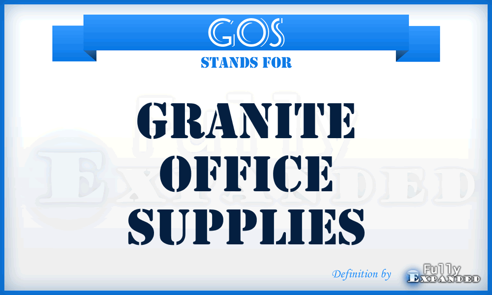 GOS - Granite Office Supplies