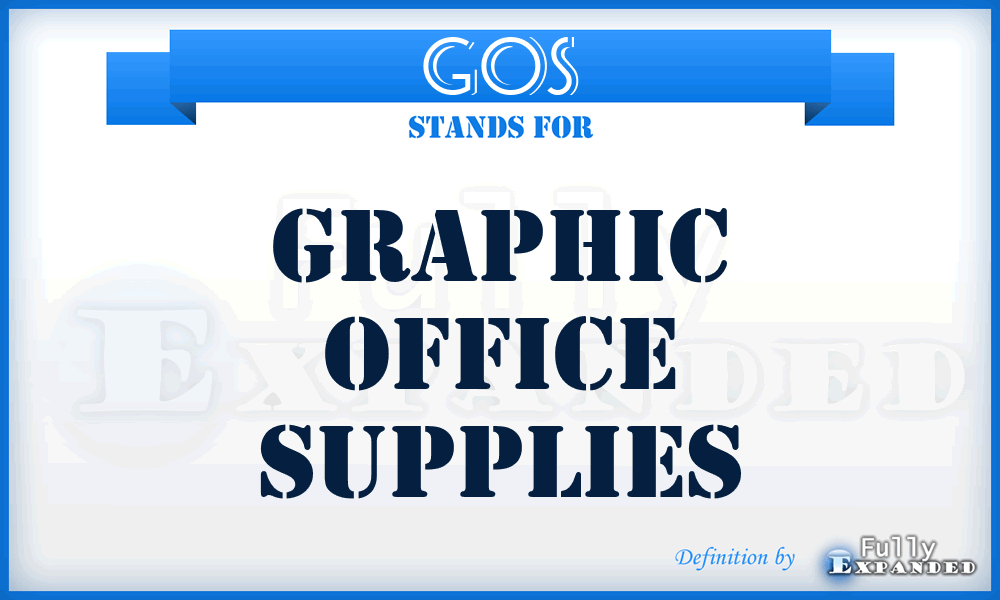 GOS - Graphic Office Supplies
