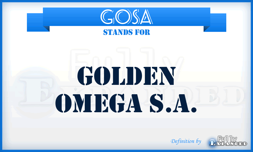 GOSA - Golden Omega S.A.