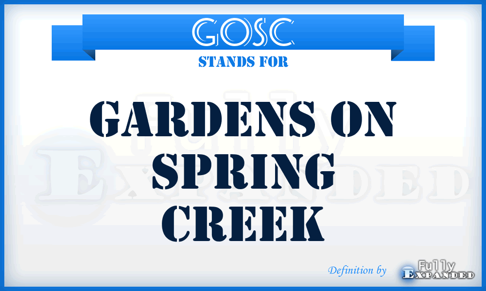 GOSC - Gardens On Spring Creek