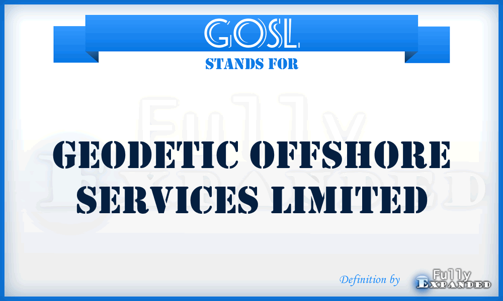 GOSL - Geodetic Offshore Services Limited