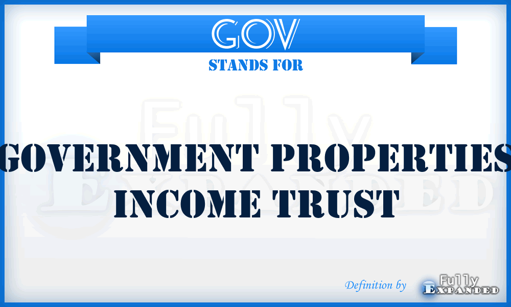 GOV - Government Properties Income Trust