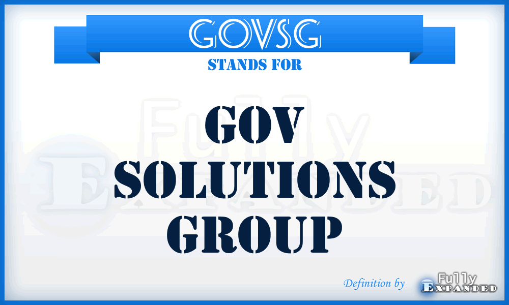GOVSG - GOV Solutions Group