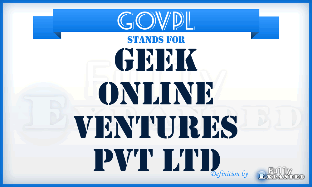 GOVPL - Geek Online Ventures Pvt Ltd