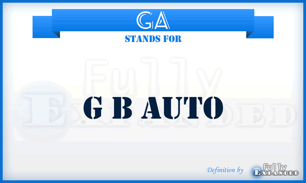 GA - G b Auto