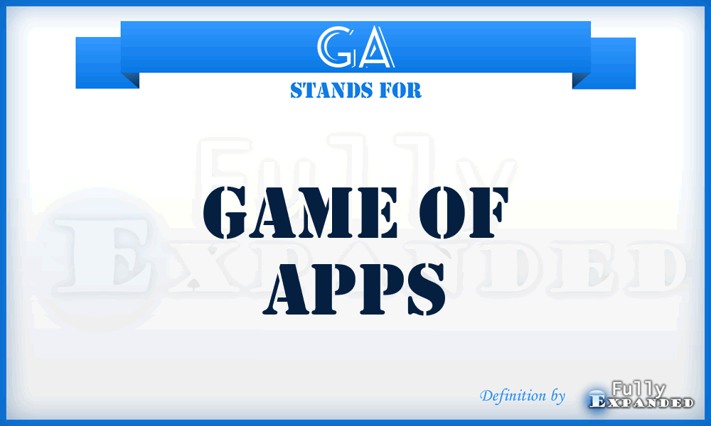 GA - Game of Apps