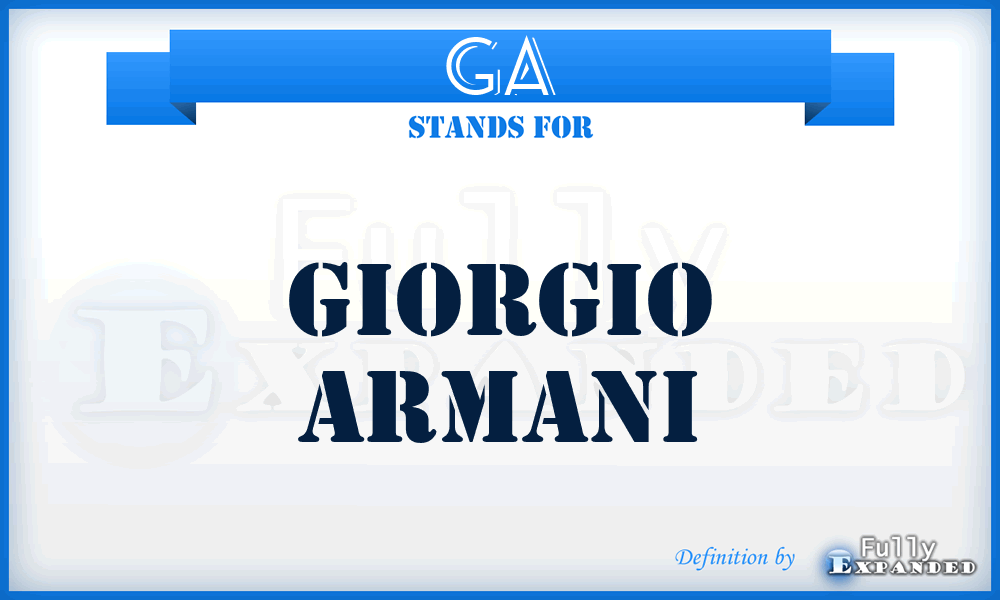 GA - Giorgio Armani