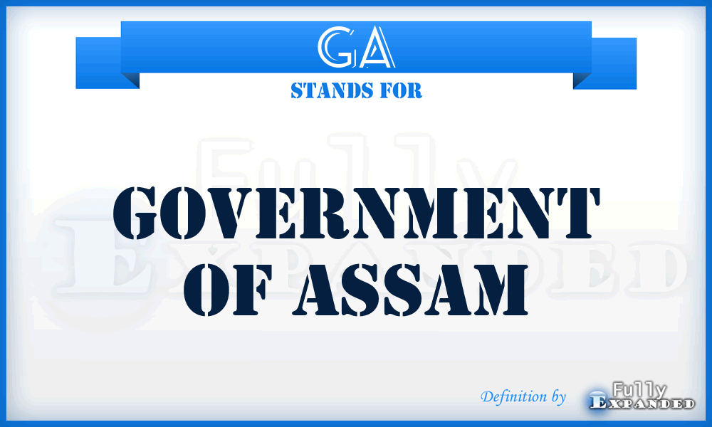 GA - Government of Assam