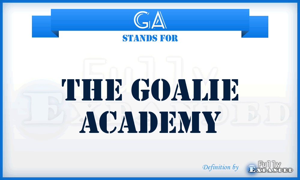 GA - The Goalie Academy