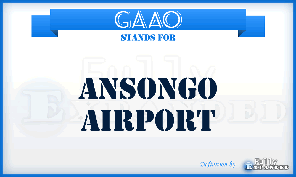 GAAO - Ansongo airport