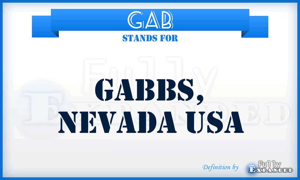 GAB - Gabbs, Nevada USA