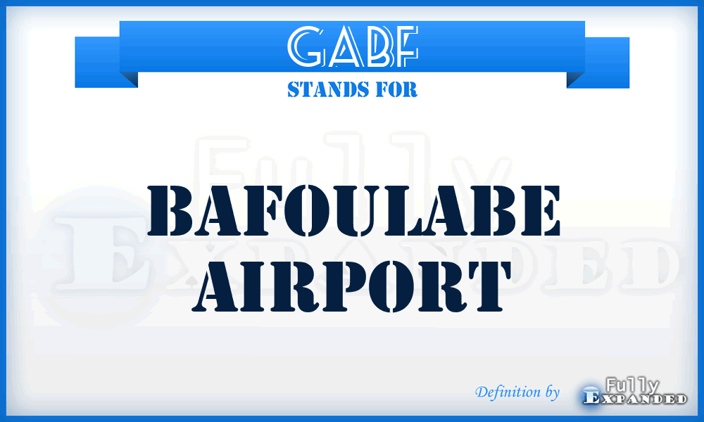 GABF - Bafoulabe airport
