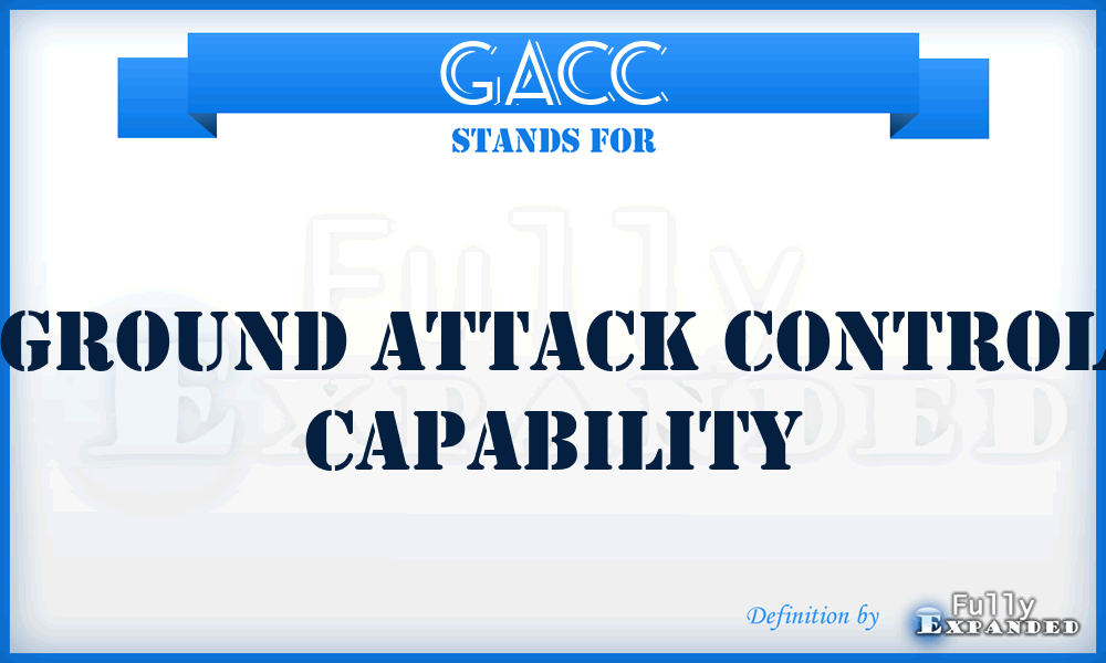 GACC - ground attack control capability