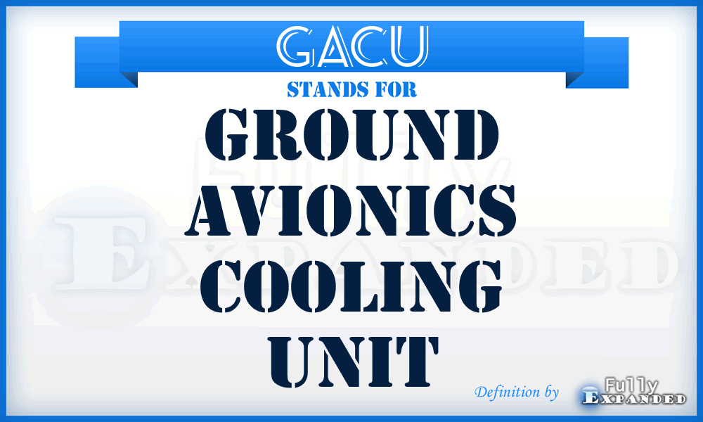 GACU - Ground Avionics Cooling Unit