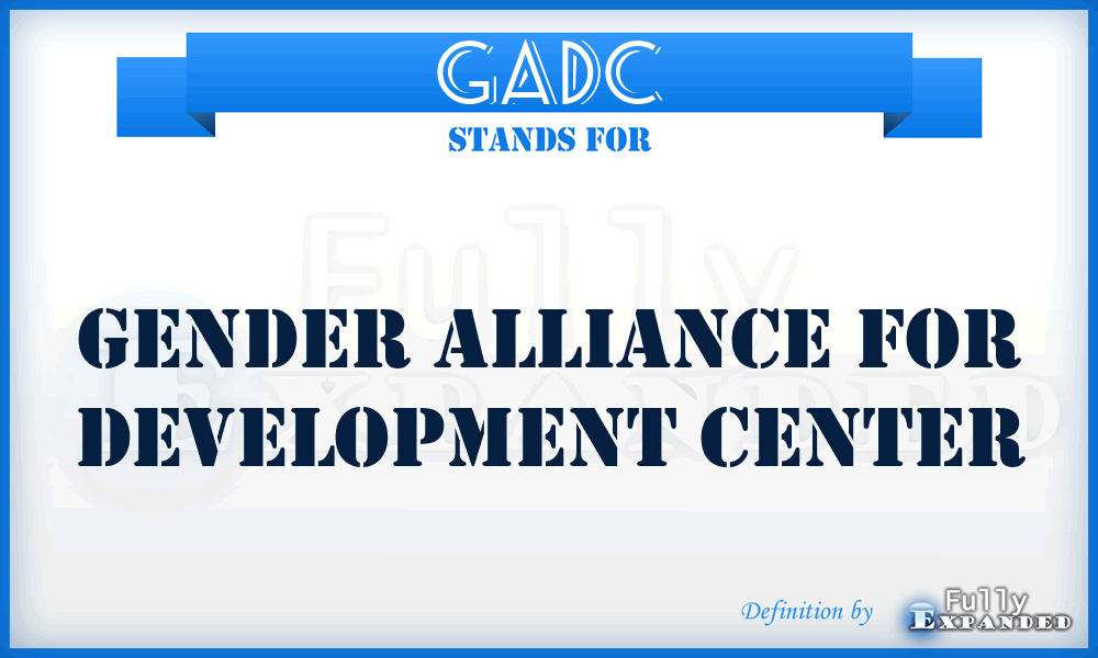 GADC - Gender Alliance for Development Center